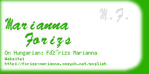 marianna forizs business card